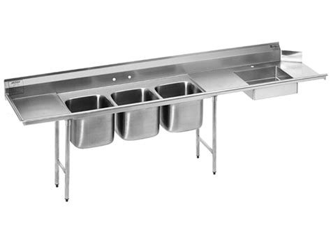 Eagle 3-Compartment Sink Soiled Dishtables