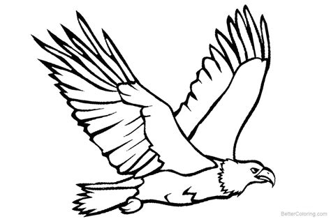 Eagle Flying Coloring Pages