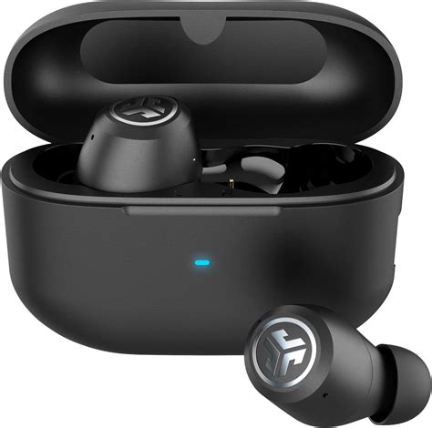 Earbuds with wireless charging case.  Wireless Bluetooth earbuds offering up to 25 hours of...