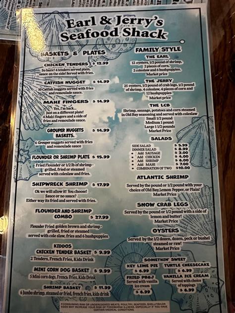 Earl And Jerry's Seafood Shack. Menu. Add to wishlist. Add to compare. #1 of 5 seafood restaurants in Roseboro.. 