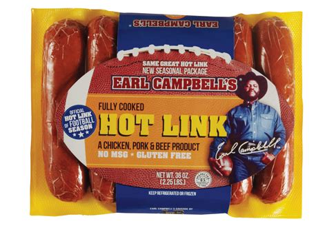 Earl campbell sausage. Earl Campbell was born on 29 March, 1955 in Tyler, TX, is a Former professional American football running back. Discover Earl Campbell's Biography, Age, Height, Physical Stats, Dating/Affairs, Family and career updates. ... In 1990, he founded Earl Campbell Meat Products, Inc. which manufactures and sells Earl Campbell's … 