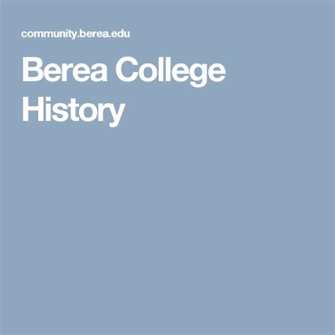 Early Black Berea-Day Law - Berea College