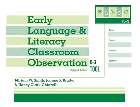 Early Language And Literacy Classroom Observation Tool K 3