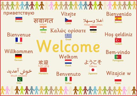 Early Learning Resources Multilingual Welcome Poster