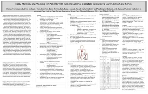 Early Mobility and Walking for Patients with Femoral Arteria ...