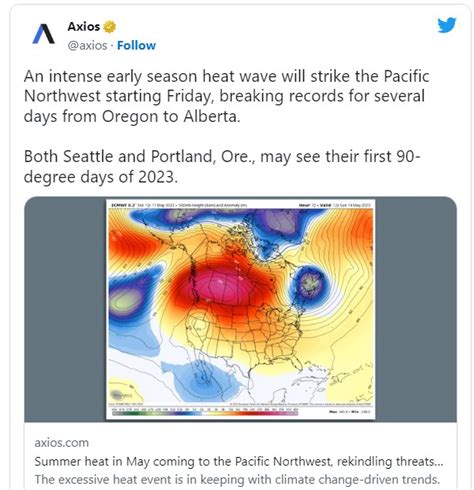 Early heat wave in Pacific Northwest could break records