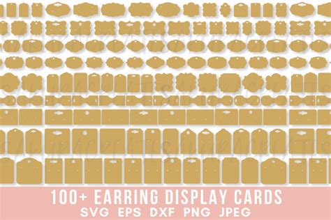 Earring Display Cards Bundle SVG File