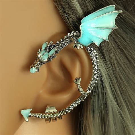 Earrings for Women Girls, 1Pc Women Punk Luminous Dragon Shape ... - Amazon