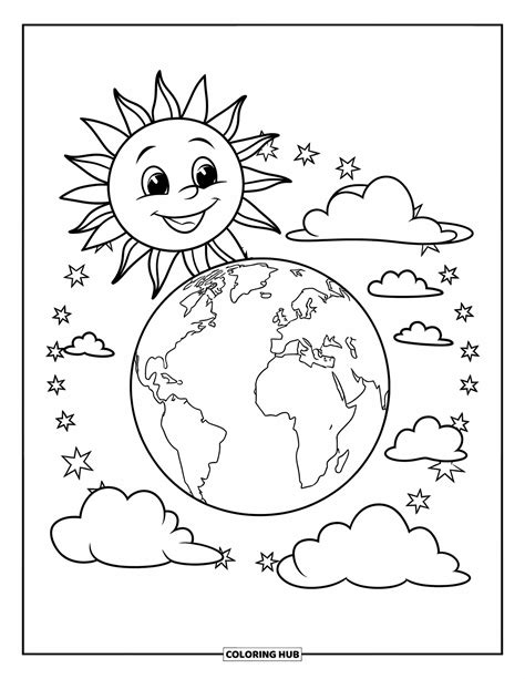 Earth Coloring Sheets