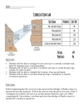 Earth Science Rock Correlation Lab Pdf - blueskywildlife.com