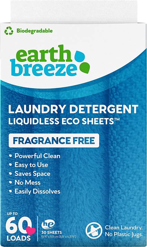 Earth breeze laundry detergent. This item: Tru Earth Compact Dry Laundry Detergent Sheets - Up to 128 Loads (64 Sheets) - Paraben-Free - Original Eco-Strip Liquidless Laundry Detergent, Travel Laundry Sheets - Fresh Linen $27.98 $ 27 . 98 ($0.22/Load) 