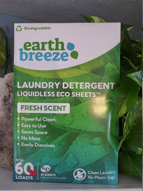 Earth breeze laundry detergent sheets. $44.54 & FREE Shipping. 6 VIDEOS. Earth Breeze - Liquid-less Laundry Detergent Sheets - Fresh Scent - No Plastic Jug (180 Loads) 90 Sheets (Pack of 3) … 
