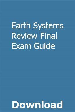 Earth systems review final exam guide. - Nissan quest full service repair manual 1996.