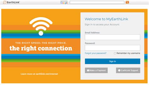 Go to https://myaccount.earthlink.net; Login to MyAccount with y