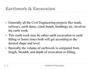 Earthwork and excavation - SlideShare