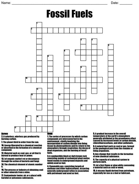 Earthy fuel crossword. Recent usage in crossword puzzles: Pat Sajak Code Letter - Aug. 16, 2009; USA Today - June 9, 2006 