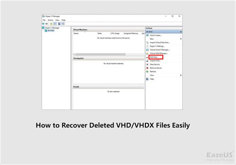 Easeus recover vhd.  The VHD file Recovery process will be a more easy task t...