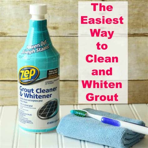 Easiest way to clean grout without scrubbing. Several grout makers have created their own grout cleaners which help keep the grout strong and rejuvenated – the easiest way to clean grout without scrubbing. Often, the use of grout cleaner is as simple as 1, 2, 3: spray on the dirtied area, let it sit for a few minutes, and then use a bristle brush to wipe away the cleaner in the direction ... 