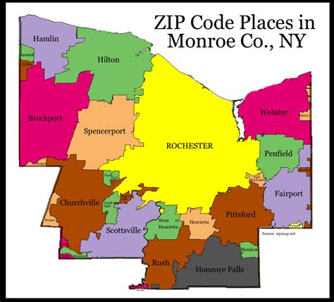 East Avenue, Rochester, New York Zip Code Boundary Map (NY)