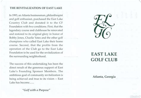 East Lake Golf Club Course Profile Course Database