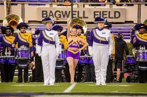 East carolina university marching band. Dr. Carter and Dr. Staub talking to the Gold Band about the ECU Marching Pirates! Next year’s schedule is full of events including away games to NC State and Navy, ECU Band Day, the home football... 