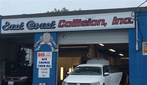 East coast collision. East Coast Collision is located at 24 Rice St in Attleboro, Massachusetts 02703. East Coast Collision can be contacted via phone at (508) 761-8400 for pricing, hours and directions. 