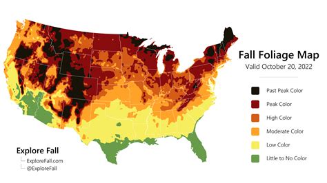 East coast fall foliage map.  This interactive map lets you see the exact dates when fall foliag...