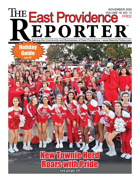 East providence reporter. The East Providence. eporter R. MAY 2016 Volume 12, no. 5. FREE TM. Serving the Community and Businesses of East Providence. If you didn&#39;t receive this paper by May 6th, please call The ... 