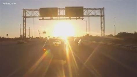 Eastbound I-70 closed at Floyd Hill for extreme sun glare