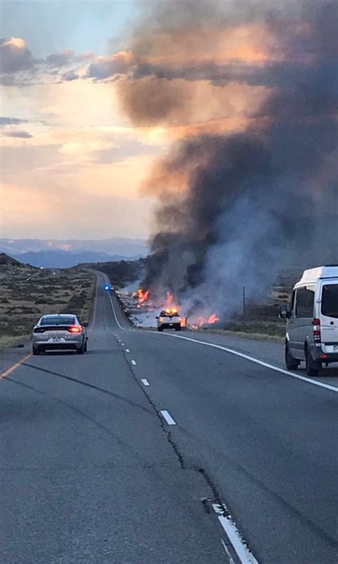 Eastbound I-70 closed for wildfire in Eagle County
