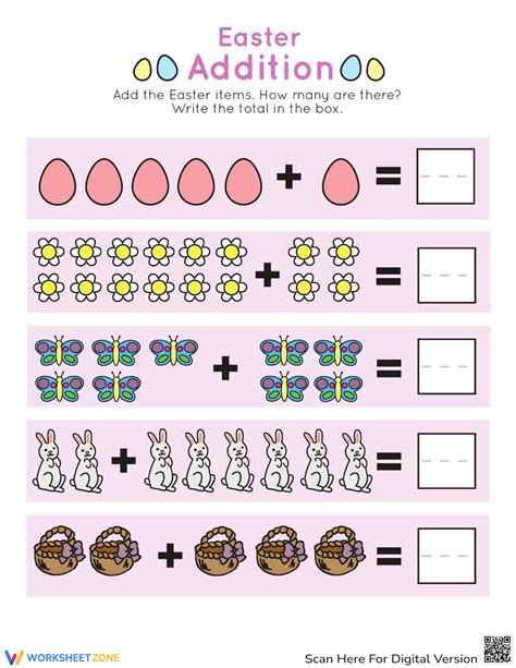 Easter Addition Worksheet