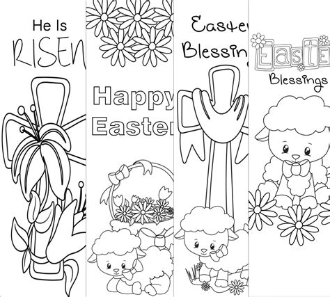 Easter Bookmarks/Print and Color/Digital Bookmarks/Christian