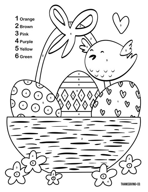 Easter Color By Number Printables