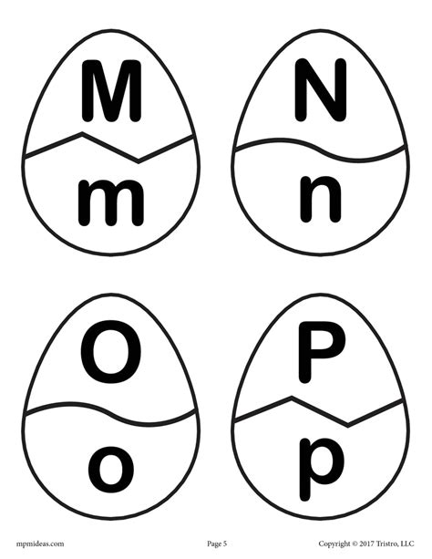 Easter Egg Alphabet Matching Game Printable Spring Activity