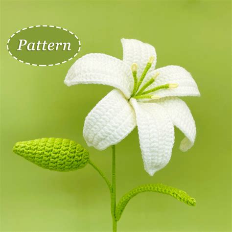 Easter Lily Flower Crochet Pattern - Etsy