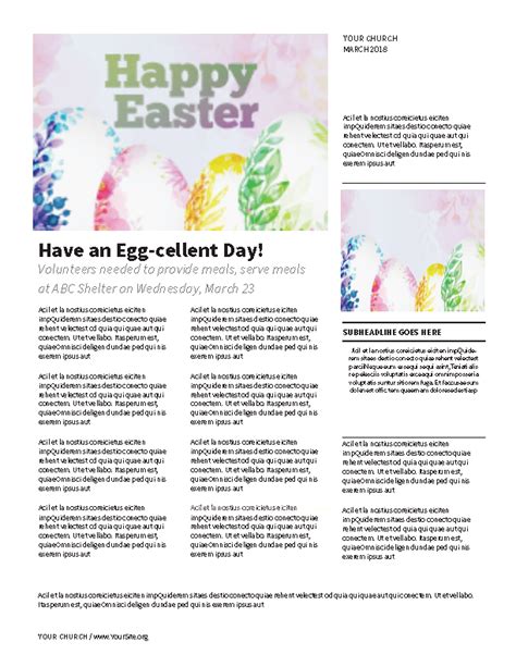 Easter Newsletter