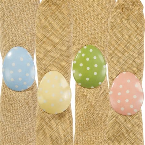 Easter Spring Napkin Rings With Pink, Green, Blue & Yellow …