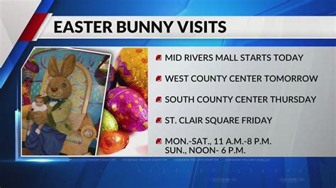 Easter bunny visiting St. Louis County malls