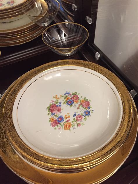 Eastern china usa 22k gold. Royal china marked dozens and dozens of patterns with the 22k gold stamp. Quite a bit of Royal China is very common and does not command a high price. Posting a photo of your particular plate would help in identification and valuation. i have a similar looking plate and its worth at least 1000 dollars, if you want to see it ask. 