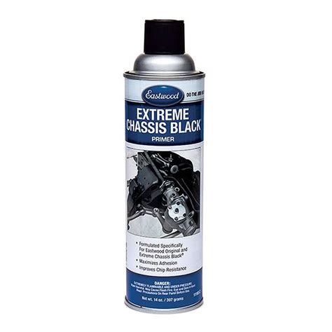 Epoxy-fortified primer is the perfect foundation formulated specifically for Extreme Chassis Black and Original Chassis Black. Q uart 1. Clean all surfaces thoroughly to ensure surface isfree from all grease, oil, and any polysilicons. Eastwood PRE (#10041Z aerosol or #10194ZP quart) is recommended. Make sure that surface is free from rust.