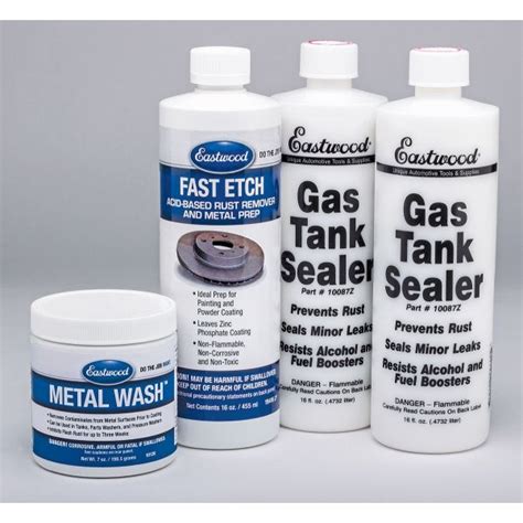KBS Coatings 53000 Auto Fuel Tank Sealer Kit, Seals Up to 25 Gallon Tank. KBS Coatings 52050 Large Cycle Tank Sealer Kit, Seals Up to 12 Gallon Tank. Moisture gets inside, the rust process starts, and corrosion starts eating away at the inside of the tank. This can lead to exposed seams, pinholes, or rust spots you want to get rid of.. 
