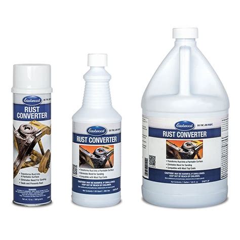 Eastwood Rust Converter Aerosol is a spray that turns surface rust into a paintable black coating. It penetrates fast, seals the metal, and is compatible with most topcoats. Learn how to use it and see customer reviews.. 