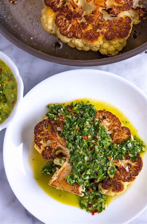 Easy, healthy home cooking: Roasted cauliflower with chimichurri