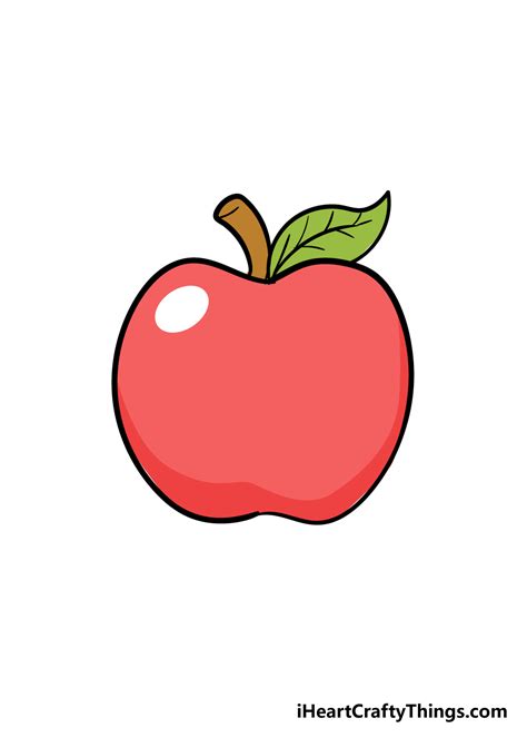 Easy Apple Drawing