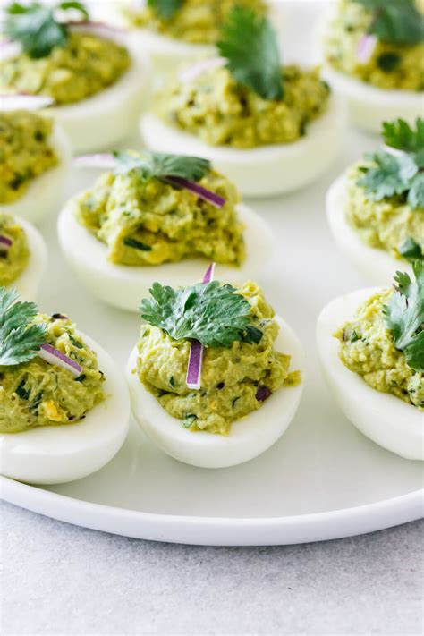 Easy Avocado Deviled Eggs