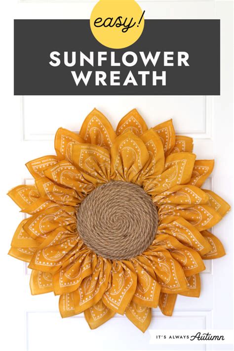 Easy Bandana Sunflower Wrea