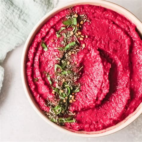 Easy Beet Hummus - A Cedar Spoon