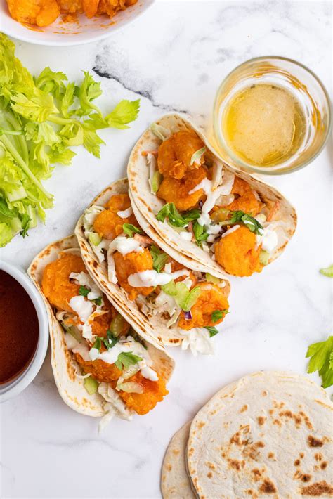 Easy Buffalo Shrimp Tacos - This Farm Girl Cooks