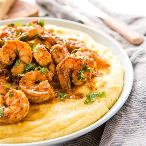 Easy Cajun Shrimp with Creamy Parmesan Polenta