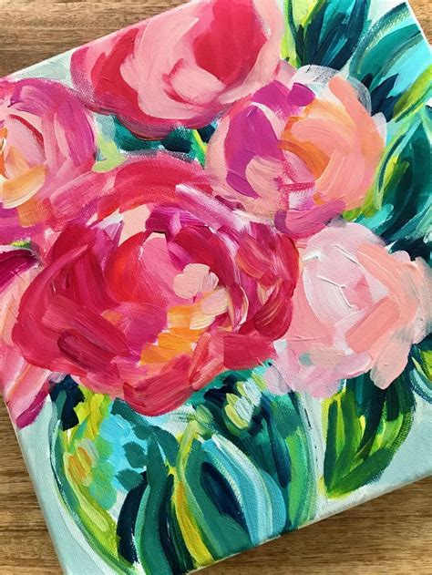 Easy Canvas Painting Flower